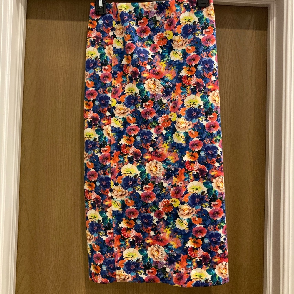 Zara Floral Pencil Skirt
